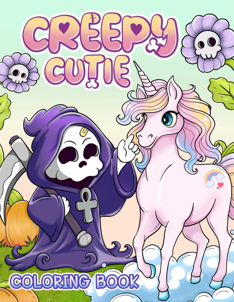 Creepy Cutie: Spooky Horror Jamboree Kawaii Pastel Goth Coloring Book for Adults and Teens Featuring Kawaii Cute Creepy Horror Gothic Creatures and ... (Artist Wisdom Stress Relaxation Series)